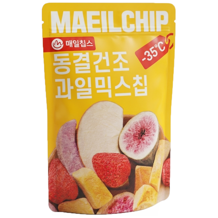 매일칩스 동결건조 과일믹스칩, 5개, 90g
