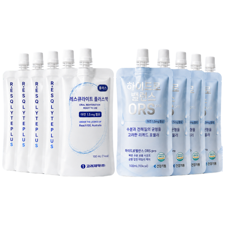 레스큐라이트플러스 + 하이드로밸런스 ORS pro 기획 세트, 10개, 100ml