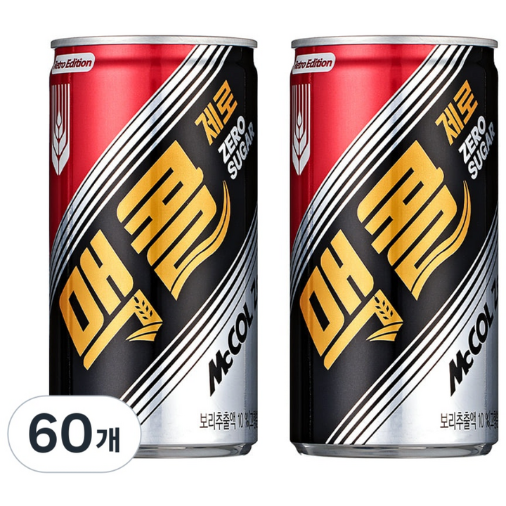맥콜 제로, 190ml, 60개