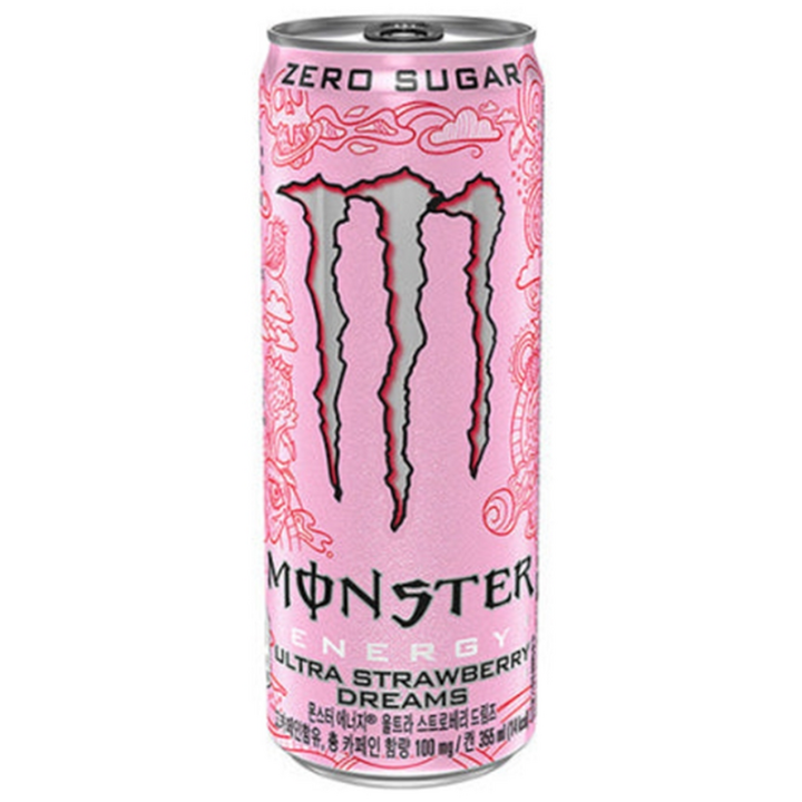 몬스터에너지 드링크 울트라 스트로베리 드림즈, 355ml, 12개