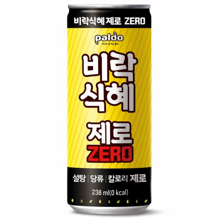 팔도 비락식혜 제로 슬림캔, 238ml, 6개