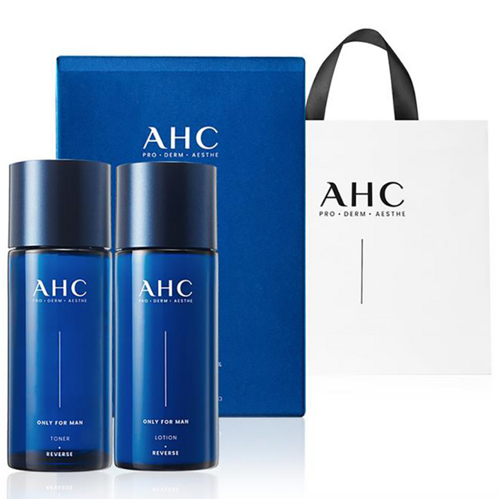 AHC 온리포맨 스킨케어 2종 + 쇼핑백 세트, 1세트