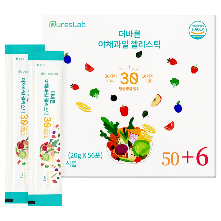 퓨어스랩 더바른 야채과일 젤리스틱 56p, 1.12kg, 1개