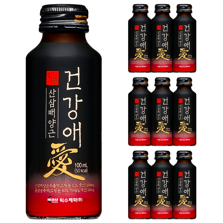 익수제약 건강애 산삼배양근, 10개, 100ml
