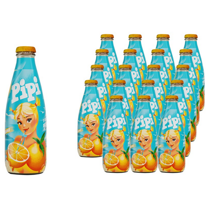 피피 오렌지 병 지중해 비치 감성 탄산음료, 20개, 250ml