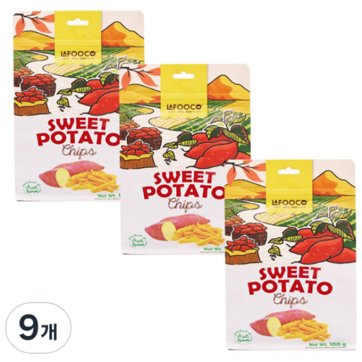 라푸코 고구마칩, 100g, 9개