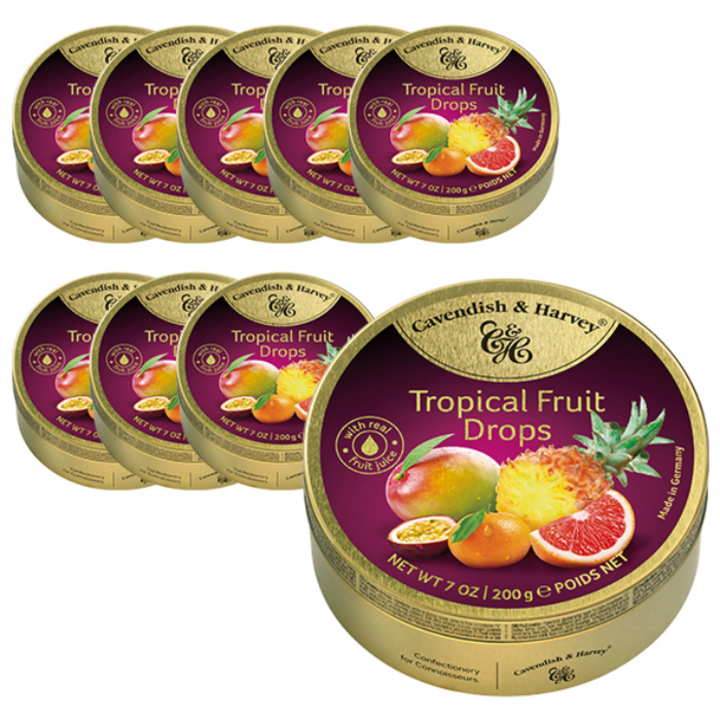 캐빈디쉬앤하비 캔디 트로피칼 과일맛, 200g, 9개