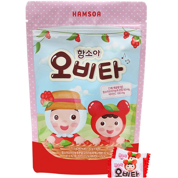 함소아 오비타 츄어블캔디, 71.5g, 1개