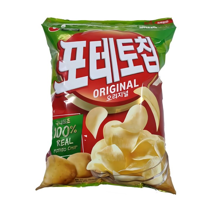 농심 포테토칩 오리지널 감자칩, 390g, 3개