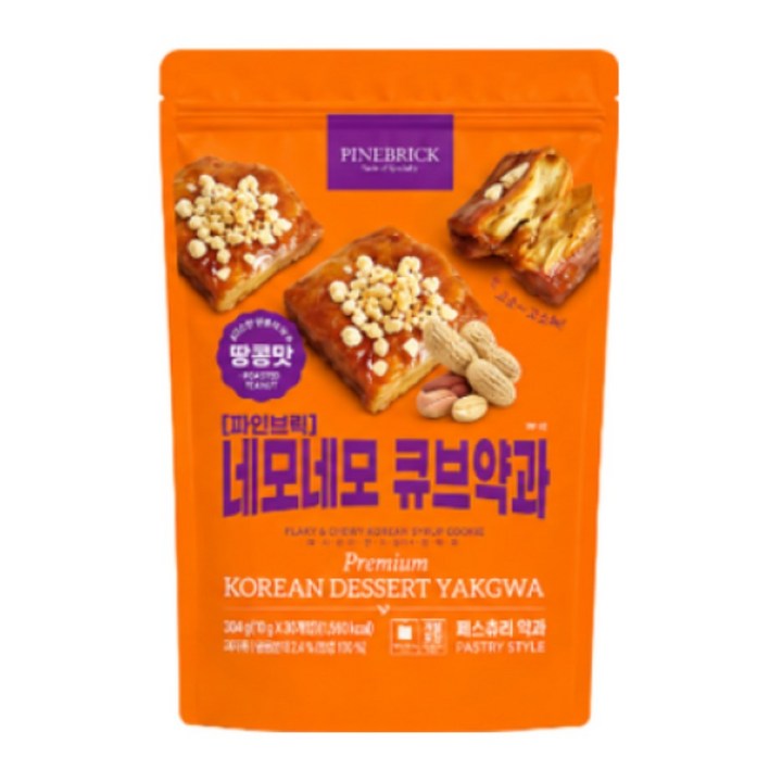 파인브릭 네모네모 큐브약과 땅콩맛, 2개, 304g
