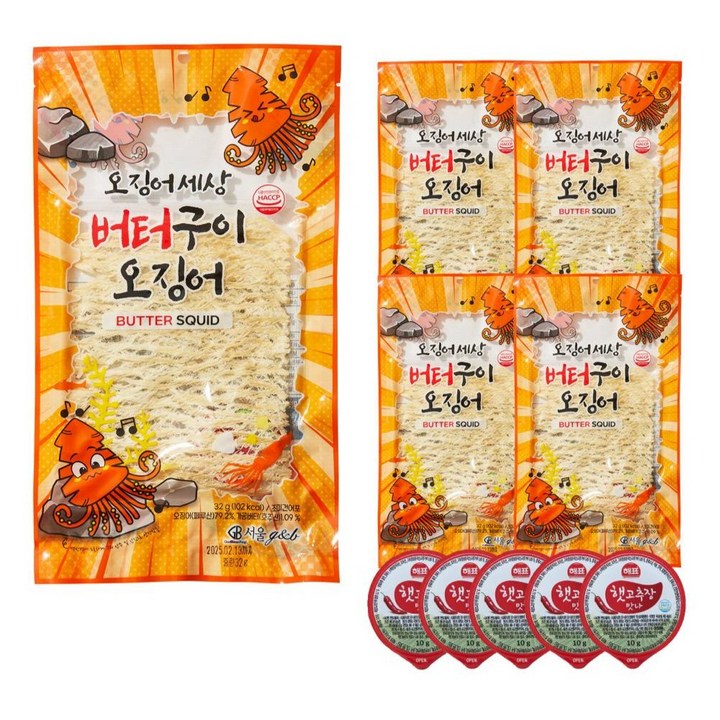 오징어세상 버터구이 오징어 + 햇고추장, 5세트