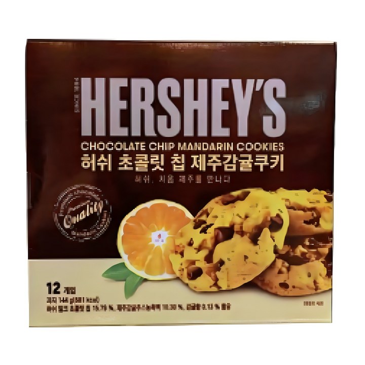 허쉬 초콜릿 칩 제주감귤쿠키 12p, 144g, 1개