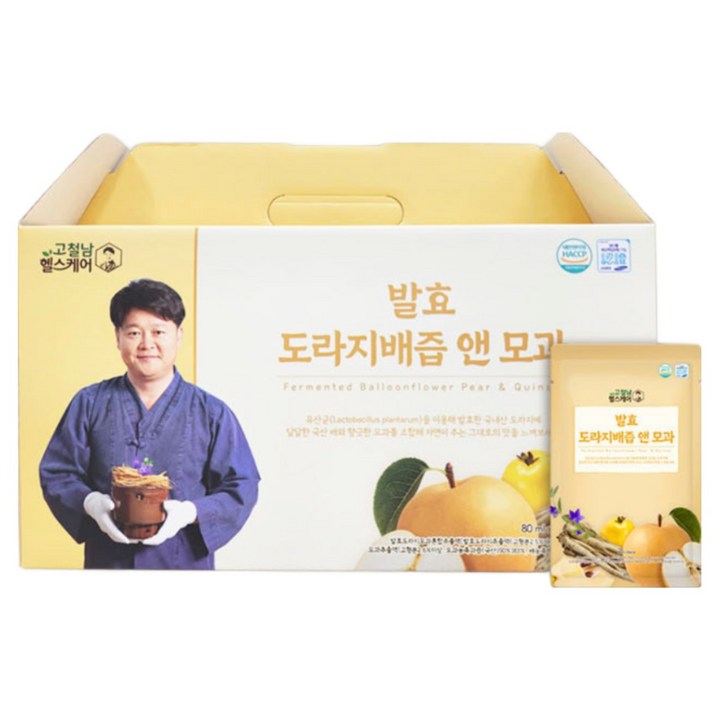 고철남헬스케어 발효 도라지배즙 앤 모과, 80ml, 30개