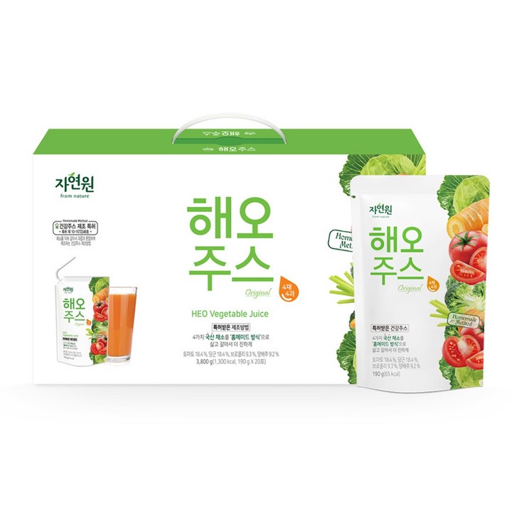 자연원 해오주스 선물세트 190ml, 190g, 20개