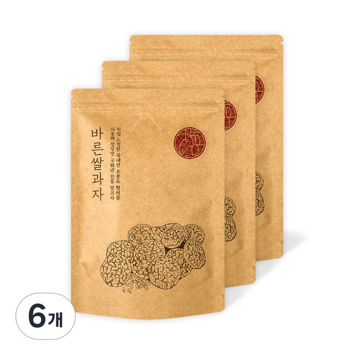우리곡간 현미 뻥튀기 쌀과자, 70g, 6개