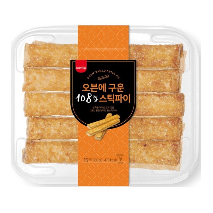 삼립 오븐에 구운 108겹 스틱 파이 15p, 330g, 1개
