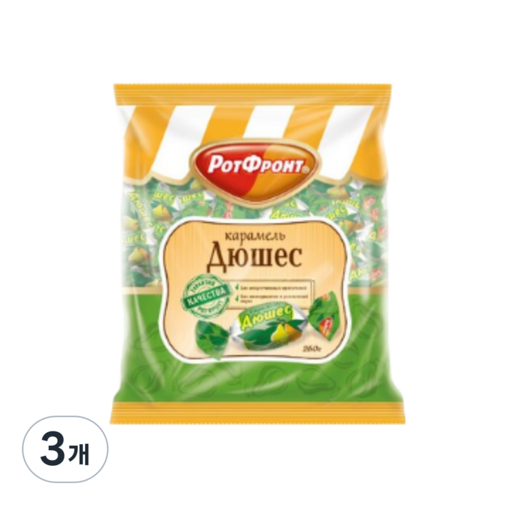 Rotfront Duchesse 카라멜 250 g, 3개, 250g
