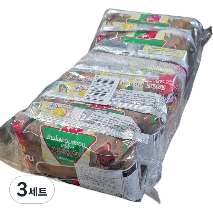 콘롤 초코 플레버 태국 과자, 3세트, 228g