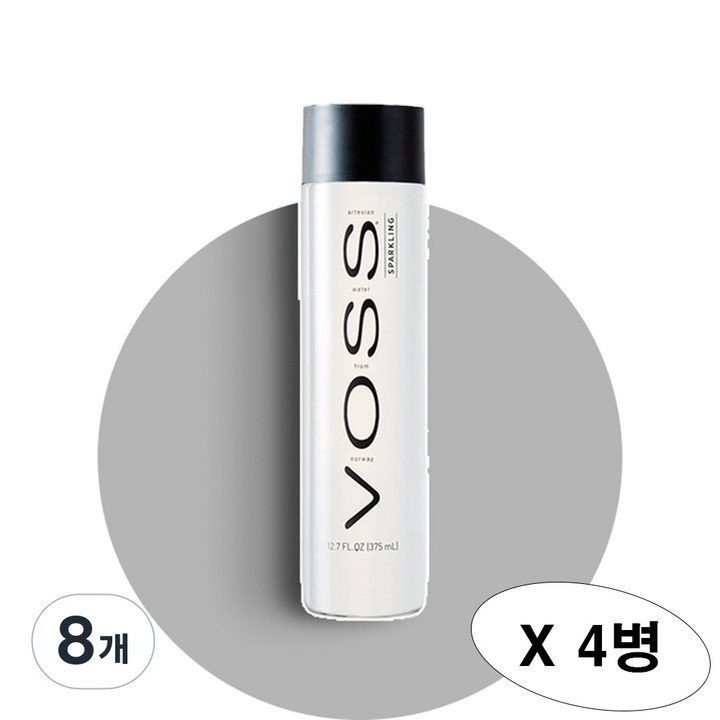 보스 워터 스파클링 탄산수, 375ml, 8개