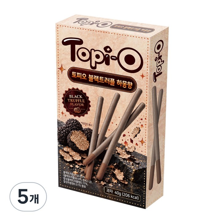 선우글로벌 토피오 블랙트러플 하몽향 스틱과자, 5개, 40g