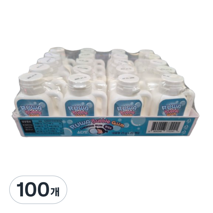 루와 버블껌 소다맛, 25g, 100개