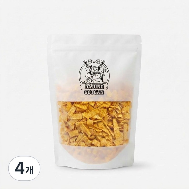 다정곳간 난나나콘 오리지널 중독성 강한 단짠 스낵 혼술 안주 주전부리 간식, 4개, 350g