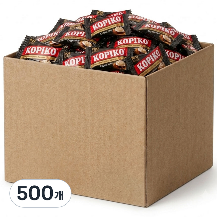 코피코 카푸치노 달콤한 커피향 대용량 개별포장 사무실 간식, 500개, 3.5g