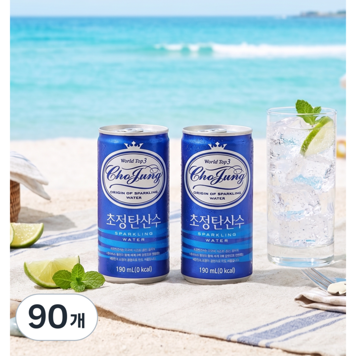 초정탄산수 190ml, 90개