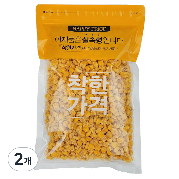 바삭바삭한 하모니콘 논두렁 밭두렁 옥수수콘 옥돌콘 스낵 안주, 400g, 2개