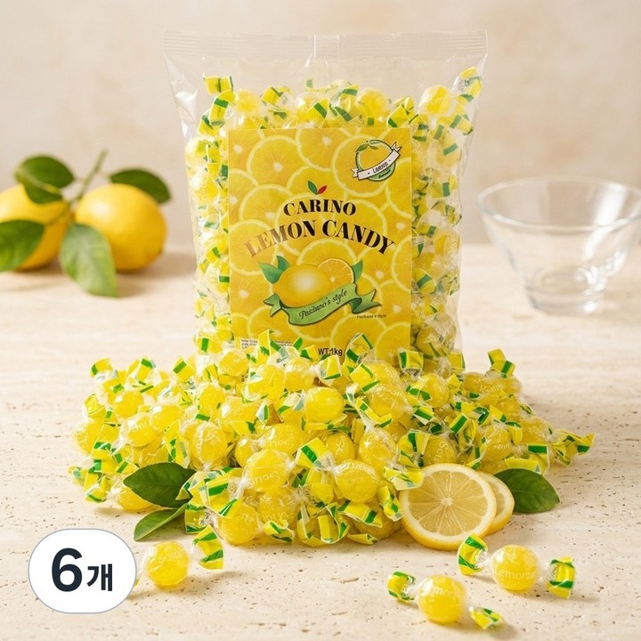 카리노 사우어 레몬캔디, 6개, 1kg