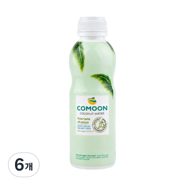코문 코코넛워터 은은한 단맛, 6개, 500ml