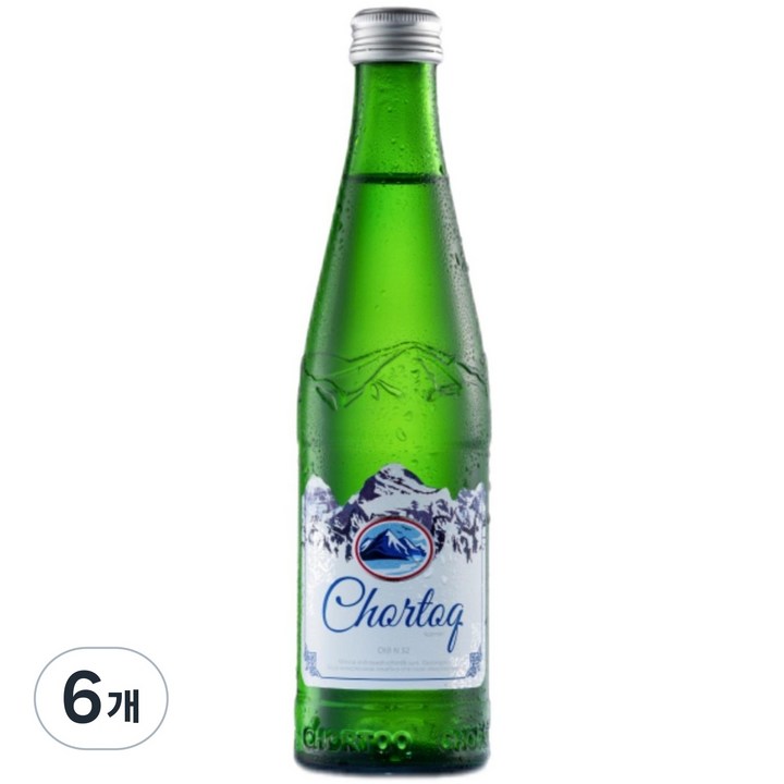 CHORTOQ SPARKLING MINERAL WATER 초르터크 스파클링 미네랄 탄산수, 6개, 330ml