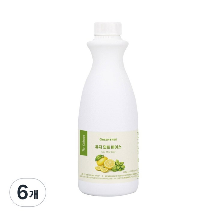 그린트리 유자민트티 베이스, 6개, 1.2kg