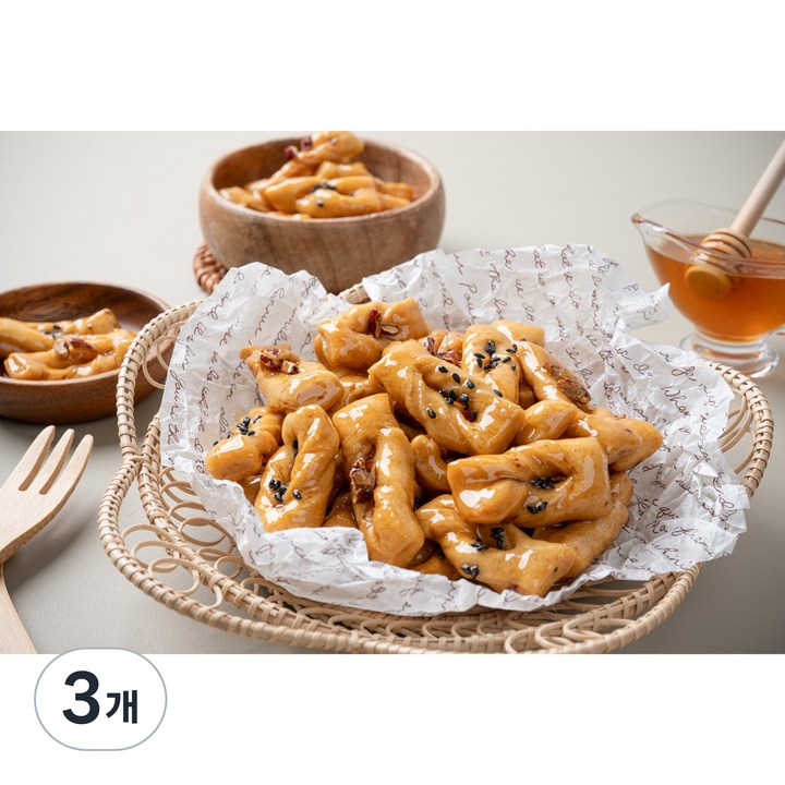 수제 꽈배기 약과 (찍어 먹는 전라도 전통약과 / 타래과 / 매작과) 400g, 3개
