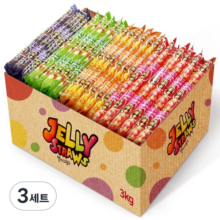 젤리스트로우 대용량 얼려먹는 과즙 젤리, 3kg, 3세트