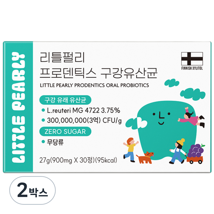 리틀펄리 프로덴틱스 프리미엄 어린이 유아 구강유산균, 2박스, 27g