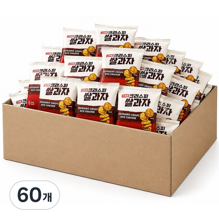 바삭 고소 크리스피 쌀과자 대용량, 60개, 9g
