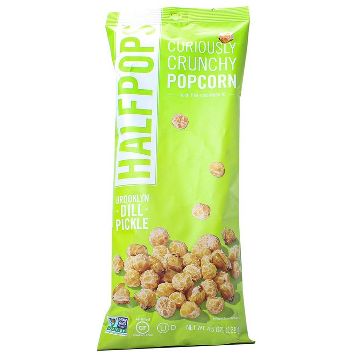 하프팝스 큐어리어슬리 크런치 팝콘 딜 피클, 128g, 1개