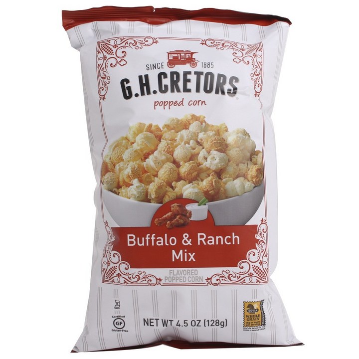 G.H.Cretors 버팔로 앤 랜치 믹스 팝트 콘, 128g, 1개