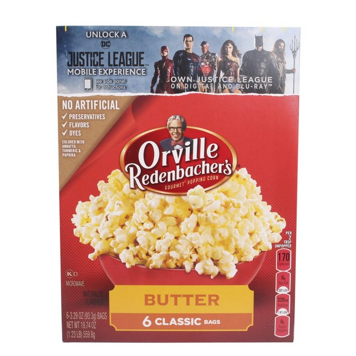 Orville Redenbacher 팝핑 콘 버터, 559.8g, 1개