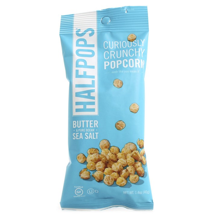 하프팝스 크런치 팝콘 버터 & 씨솔트, 40g, 1개