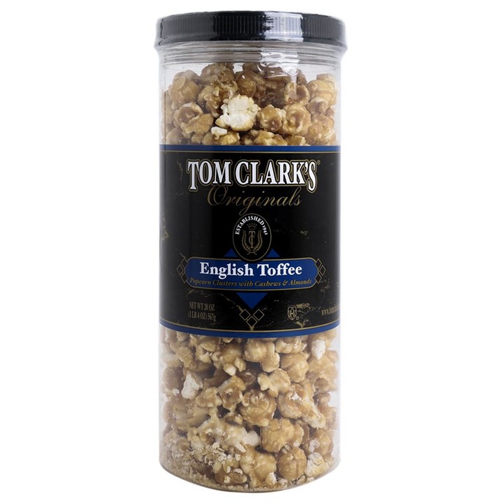 Tom Clark's 잉글리쉬 토피 팝콘 클러스터 with 캐슈 앤 아몬드, 567g, 1개