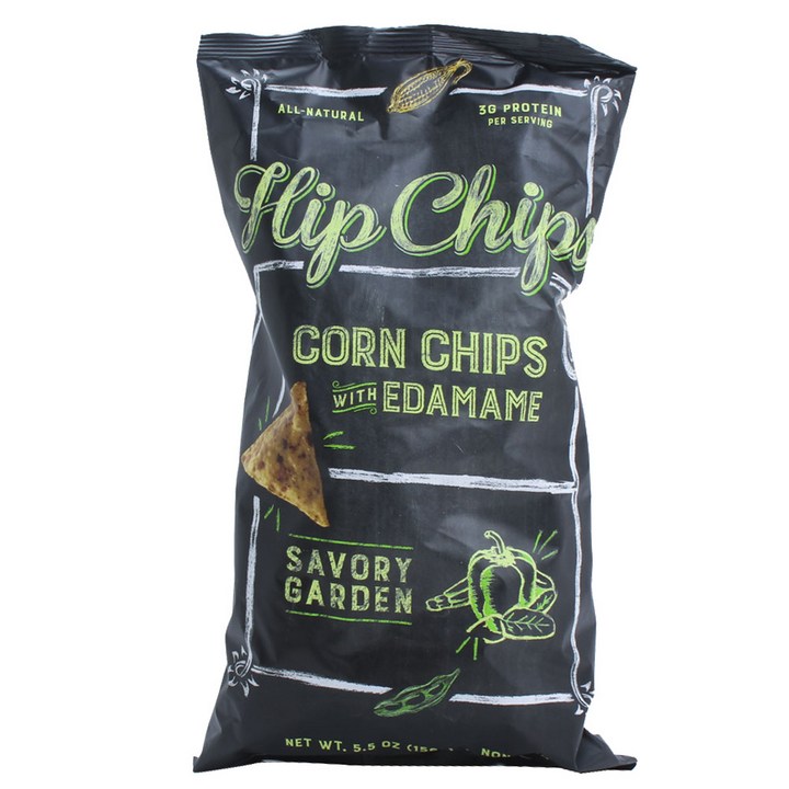 Hip Chips 콘 칩 with 에다마메 세이보리 가든, 156g, 1개