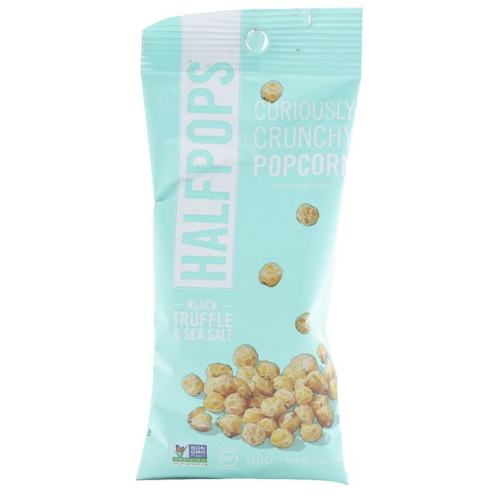 Halfpops 팝콘 블랙 트러플 앤 씨 솔트, 40g, 1개