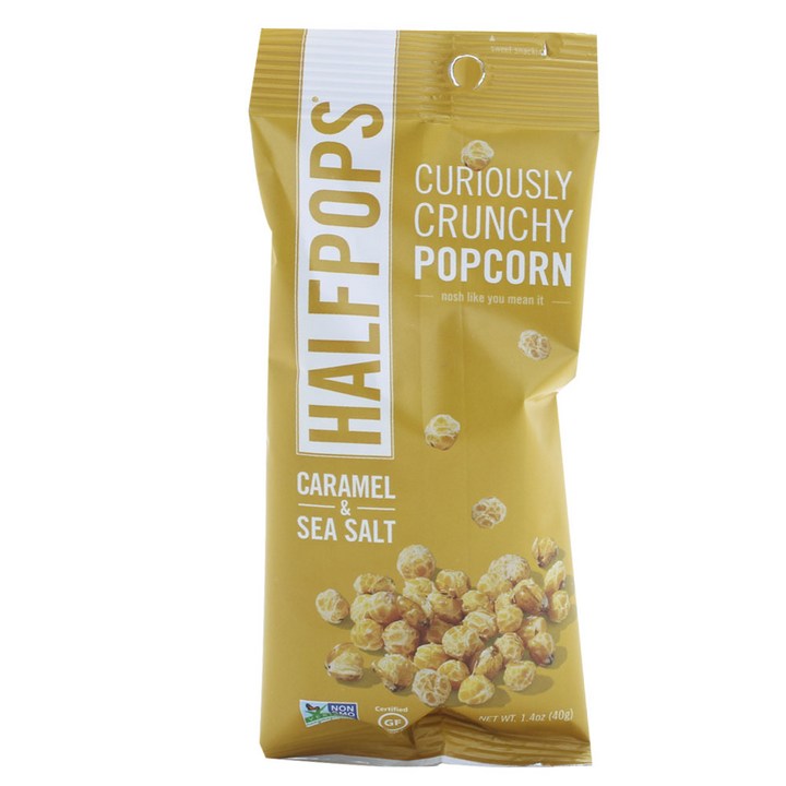 Halfpops 팝콘 카라멜 앤 씨 솔트, 40g, 1개