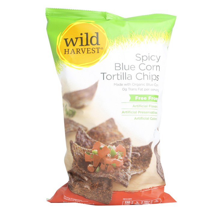 Wild Harvest 스파이시 블루 콘 토르티야 칩, 255g, 1개