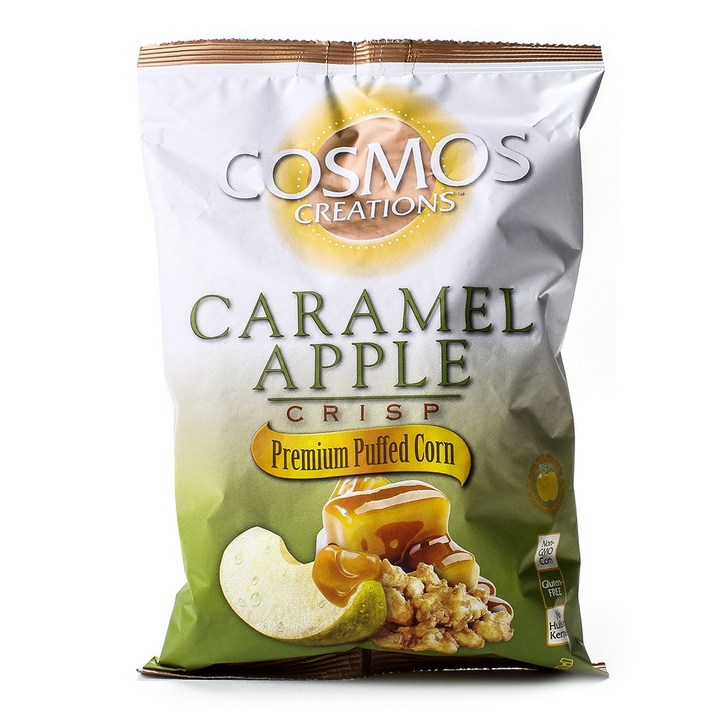 코스모스크리에이션즈 프리미엄 퍼프드 콘 카라멜 애플 크리스프, 170g, 1개