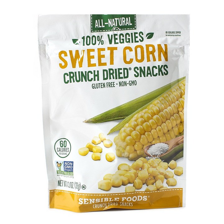 Sensible Foods 스위트 콘 크런치 드라이드 스낵, 36g, 1개