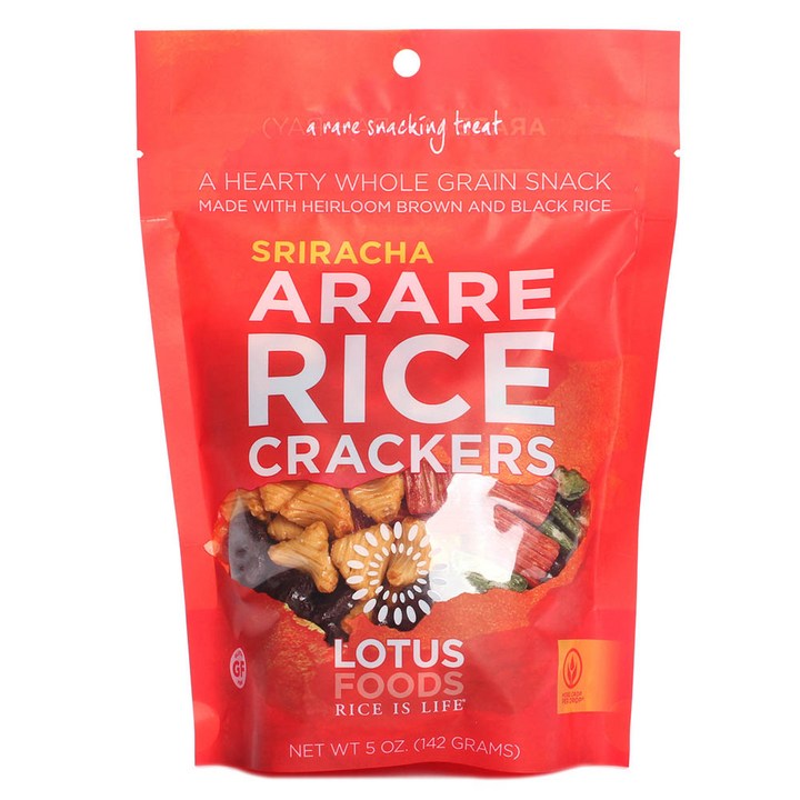 로투스푸즈 아라레 라이스 크래커 스리라하 글루텐 프리, 142g, 1개