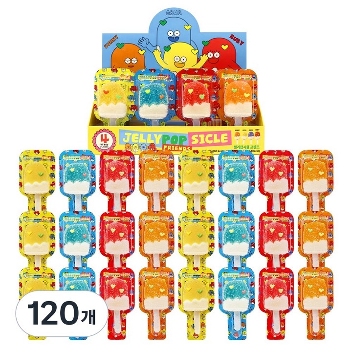 스낵스 젤리팝시클 프렌즈, 20g, 120개
